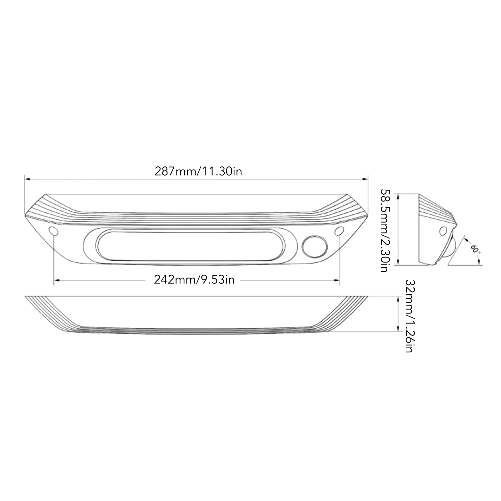 LED المظلة ضوء ثنائي اللون LED المظلة ضوء RV الشرفة ضوء 8 واط مقاوم للماء فائدة قطاع ضوء لليخوت RV مصباح ليد بار