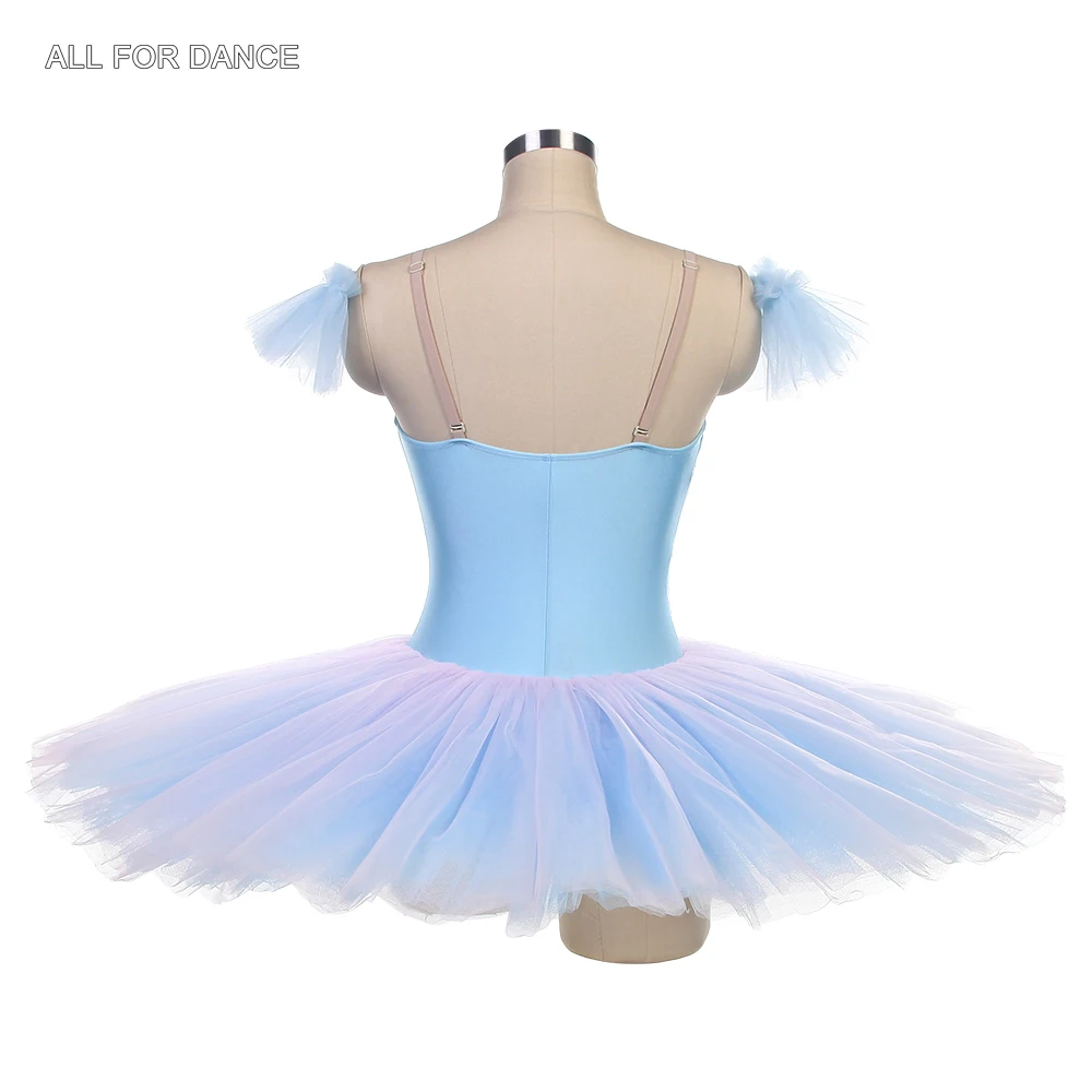 BLL441 성인 소녀 프리프로페셔널 발레 댄스 튜튜 핑크 스판덱스 보디스 누드 V넥 발레리나 드레스 공연복