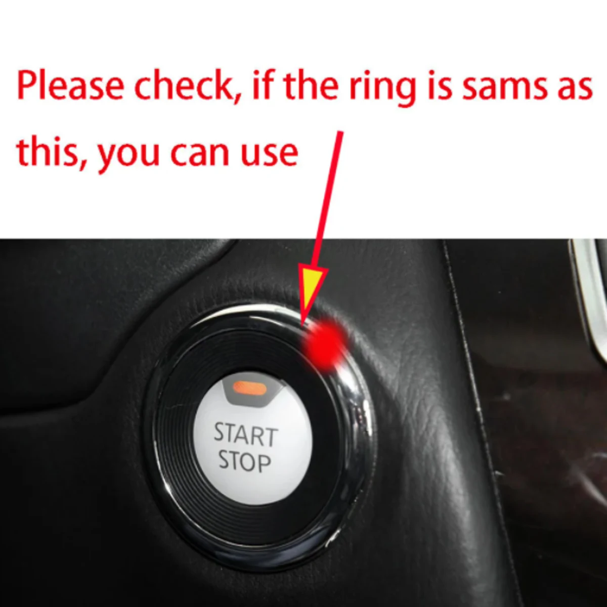 Car Engine Start Stop Ignition Button Ring Cover Sticker For Infiniti Q50 Q60 QX50 QX60 QX80 Auto Interior Accessories