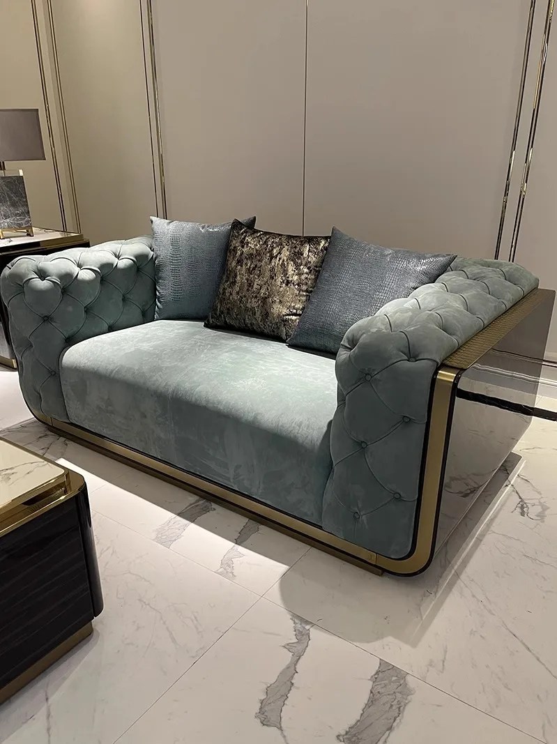 -For High Quality Solid Wood Frame High-Density Foam Extendable Genuine Leather Sofa for Living Room and Villa*
