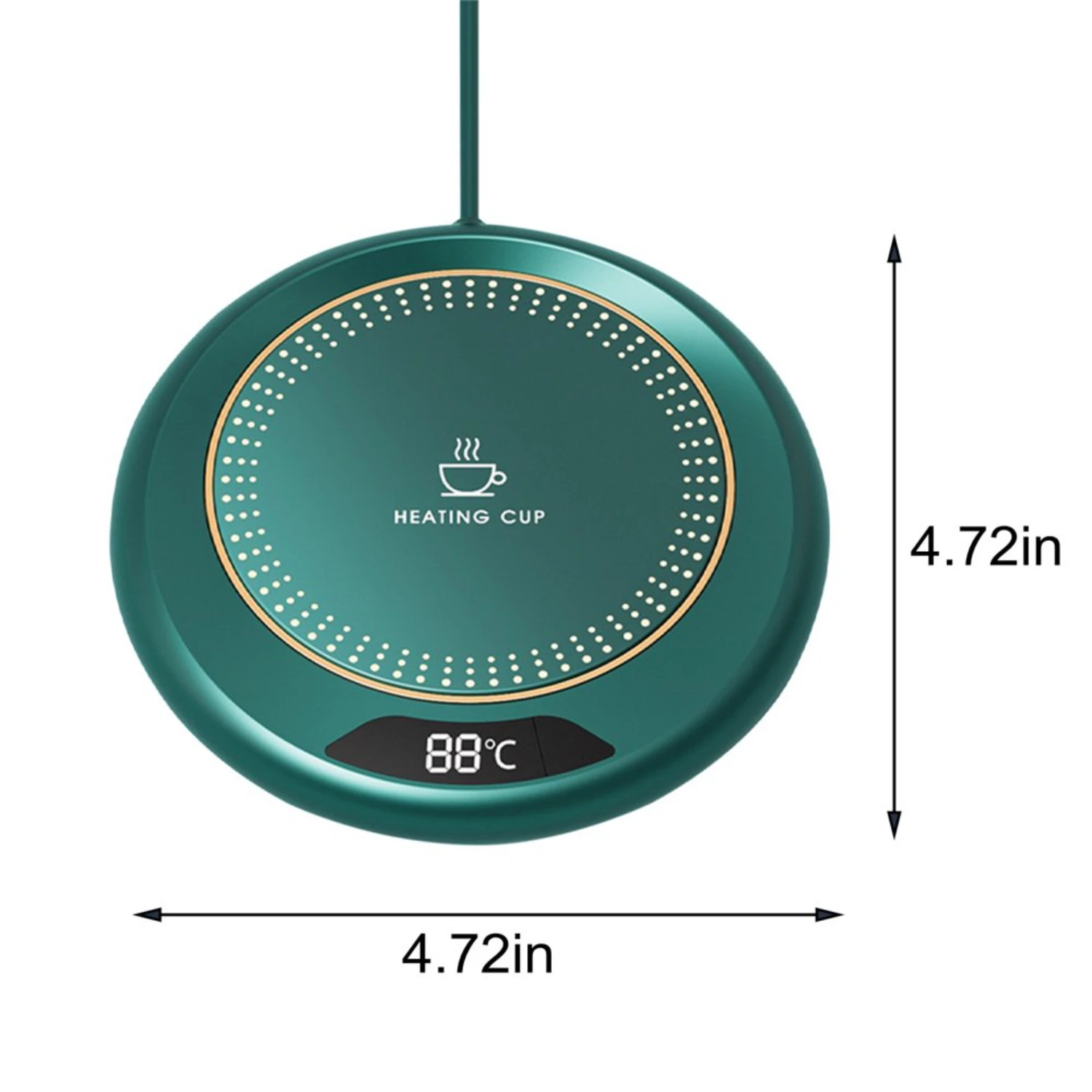 Mug Warmer,Coffee Warmer&Cup Warmer For Desk With 3 Temperature Settings,More Hot Coffee Mug Warmer With 8H Auto Shut Off Green