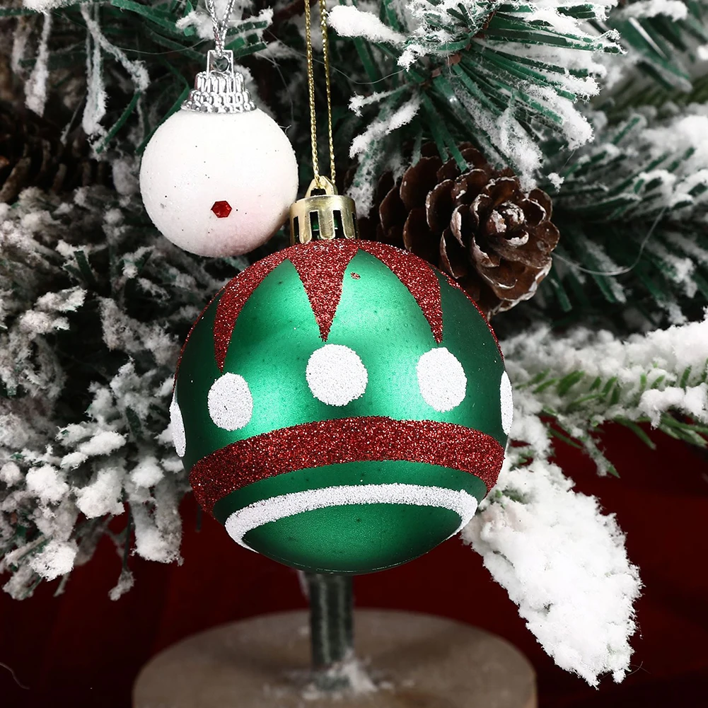 6pcs 2.4-inch Christmas Tree Balls Ornament Xmas Tree Hanging Bauble Pendant Home Party Decor 2025 New Year Gifts Noel Navidad