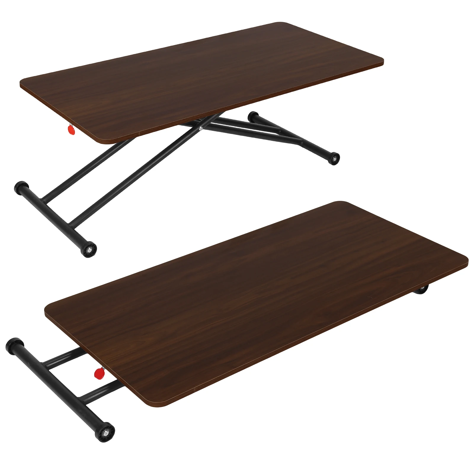 Folding Coffee Table with Rollers Low Coffee Table Wooden Modern Coffee Table for Living Room Home
