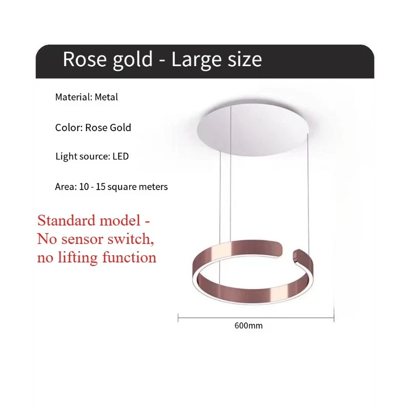 KFKF Moderne Salon Design Ring Decke Kronleuchter Augenschutz LED Lampe Schlafzimmer Esszimmer Studie Anhänger Beleuchtung Leuchte 9