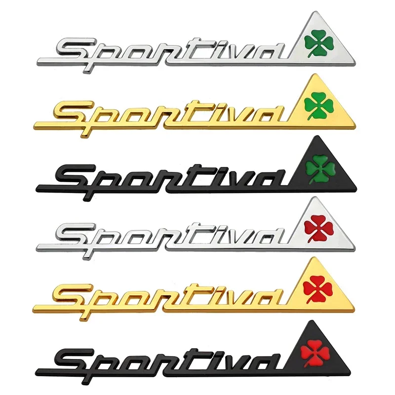 Metal Car Side Window Sticker Accessories for Alfa Romeo Alfa Romeo 159 156 147 4C Giulia Stelvio Giulietta Mito SPORTIVA Logo