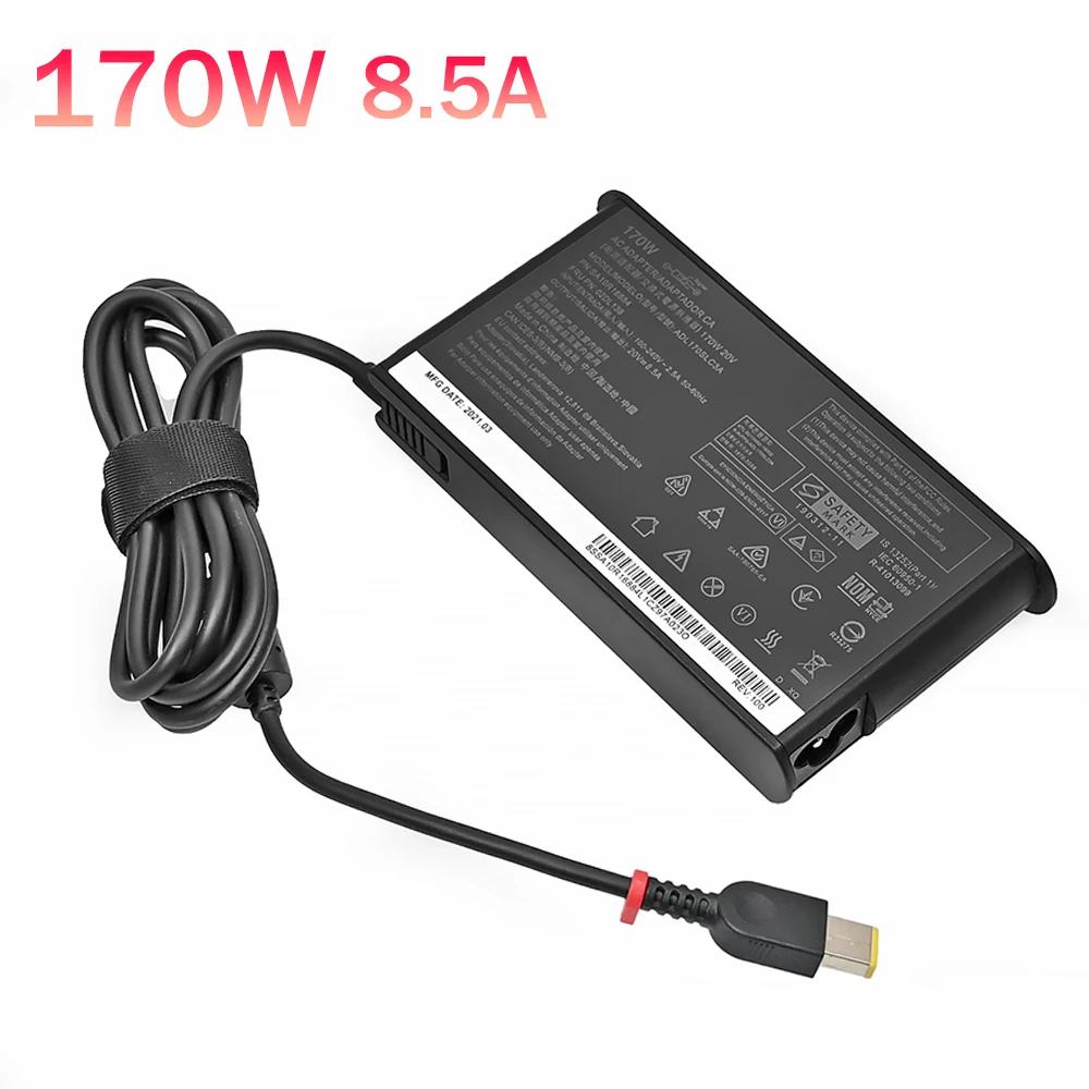 170W 20V 8.5A USB Laptop Power Adapter Charger For Lenovo Thinkpad P1 P50 P51 P52 P53 P70 P73 W540 W541 T540P Yoga 15 45N0487