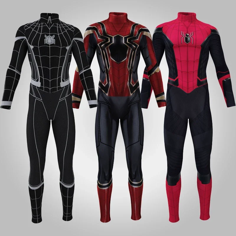 Miles Morales Spider Cosplay Costume pour Adultes, Impression 3D, Motif Zentai, Batteries, Combinaisons, Halloween, Objets