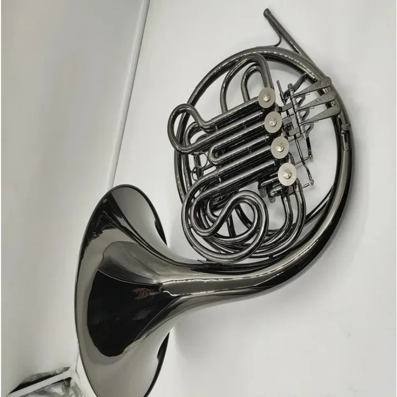 Double-row Integrated French Horn B Flat To F Tuning Black Nickel-plated French Horn Surface Hot Selling Model