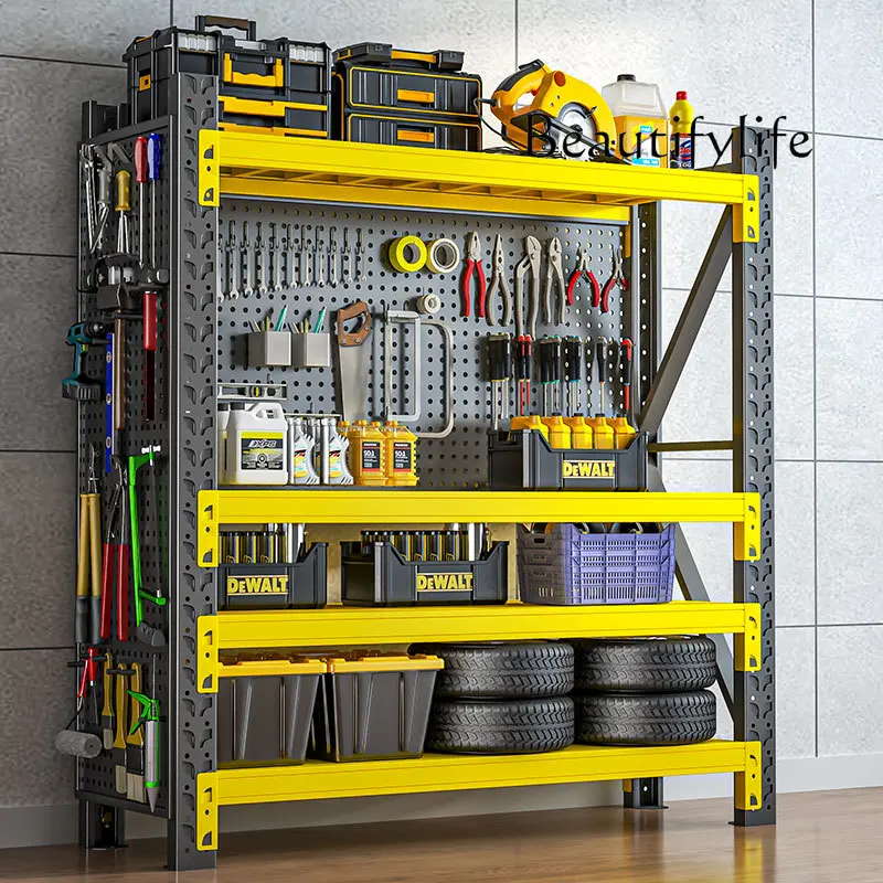 Heavy-Duty Storage Shelves, Warehouse Tool Rack for Basement, Balcony, or Express Display, Durable Organization Shelf FYTR