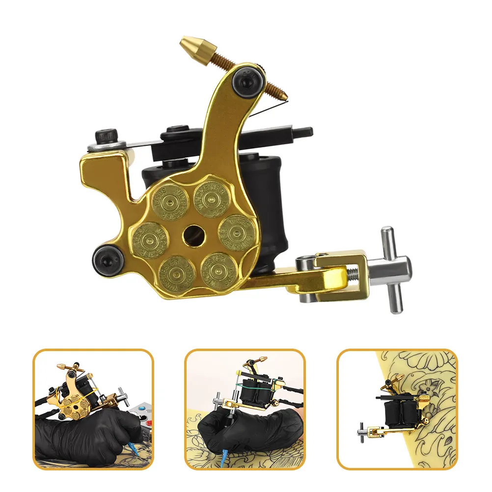 

Профессиональная тату-машинка из цинкового сплава с катушечным механизмом, портативный компактный инструмент для татуировки, для контуров и заливки, многоразовое тату-оборудование