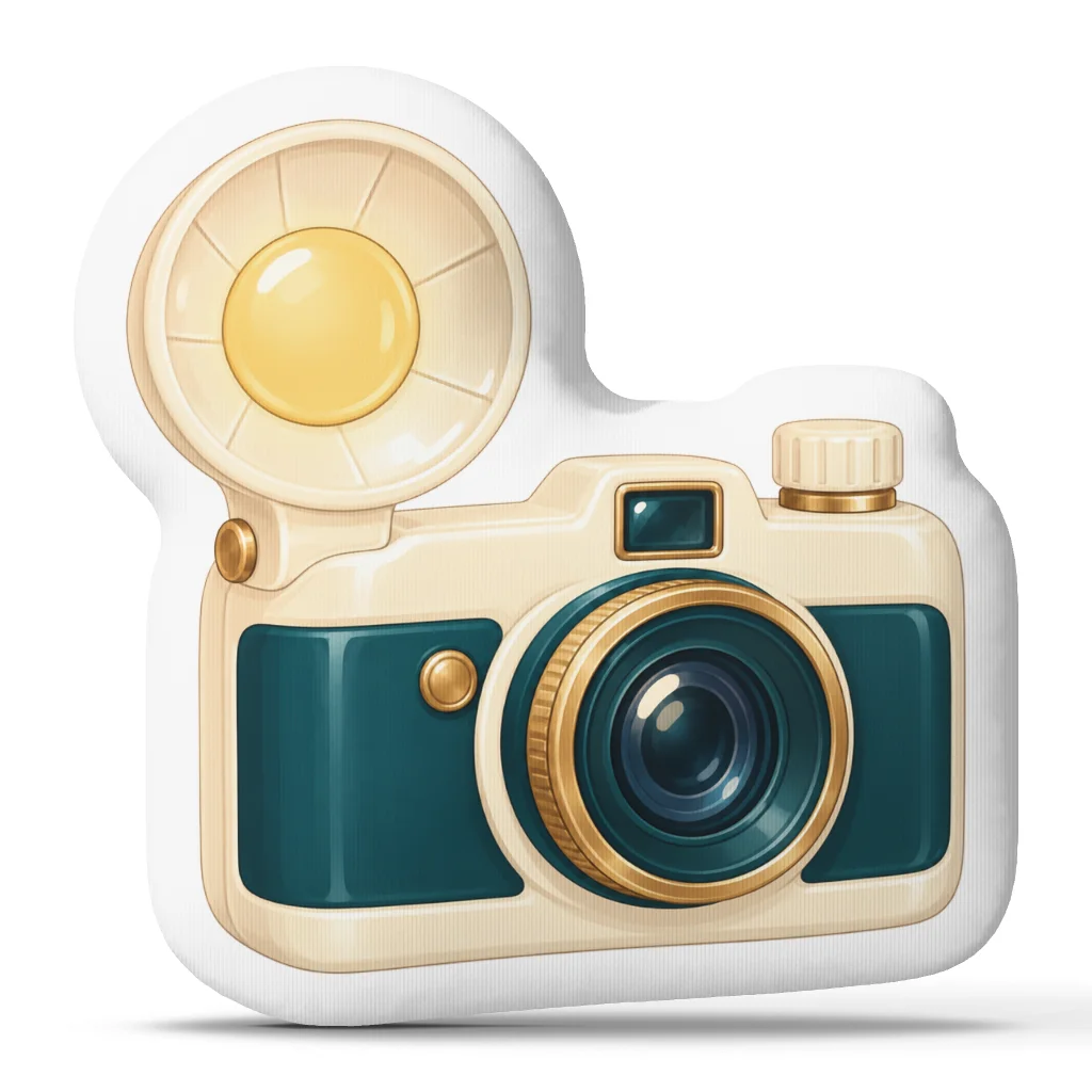 Retro Camera Shaped Throw Pillow Vintage Photography Cushion Decorative Stuffed Plush Pillow for Photographer Home Decor Gift