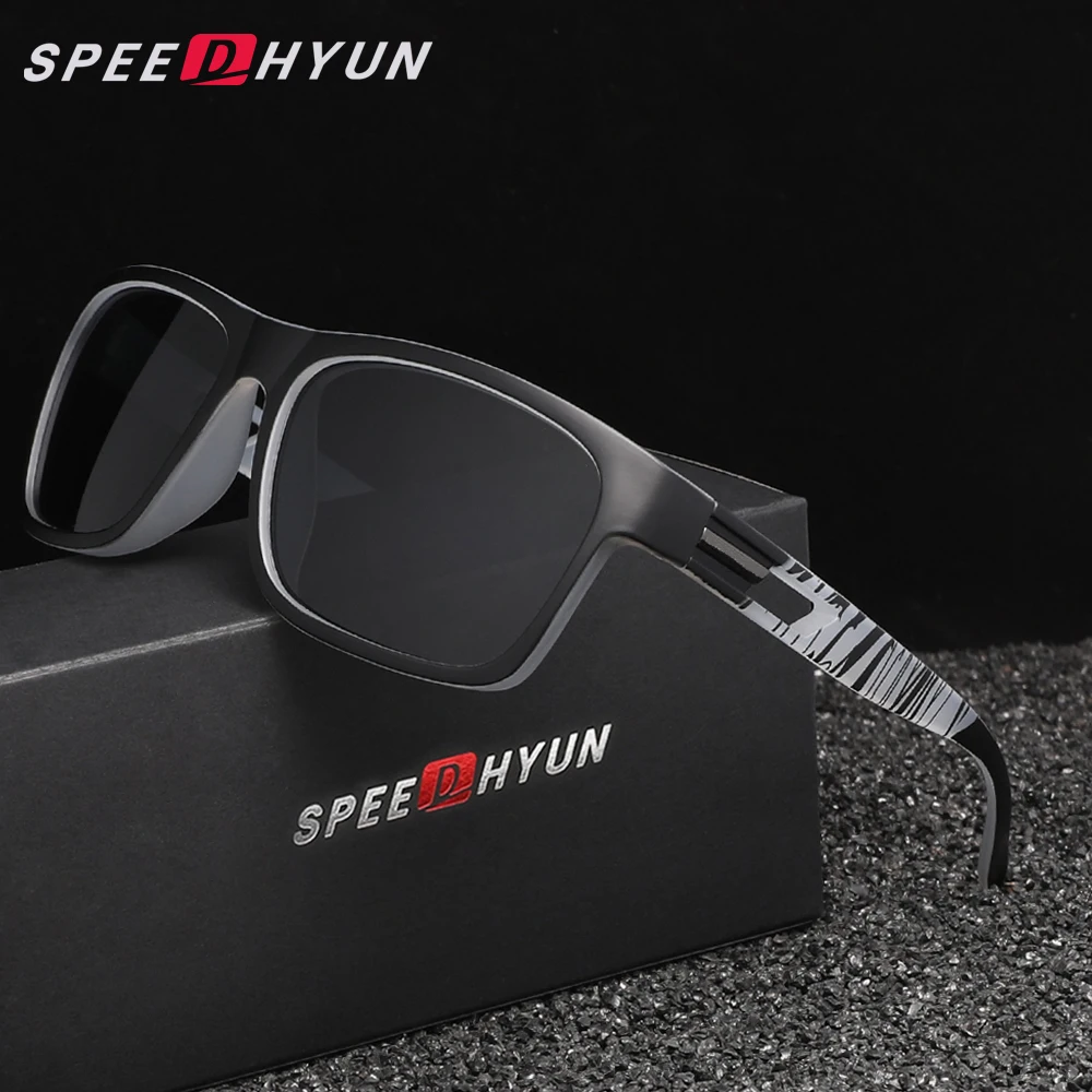 SPEEDHYUN Men's Glasses Polarized Sunglasses Women UV400 Lens Eyewear For Holiday Oculos de sol Driving