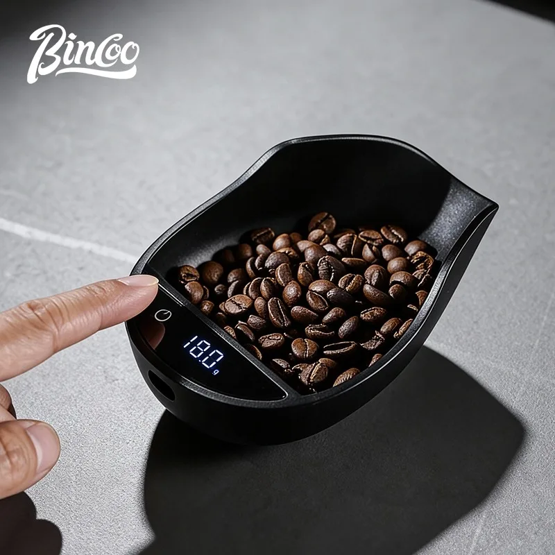 BINCOO Mini Digital Electronic Coffee Scale With Bean Tray Coffee Bean Weighing Display Tray For Pour Over Espresso Home Barista