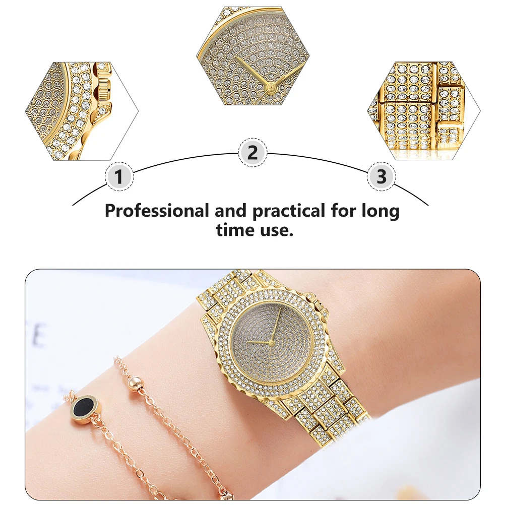 

Quartz Watches Women Bling Crystal Glass Lady Wrist Watch Stylish Female Elegant Leisure Timepiece Women Watch