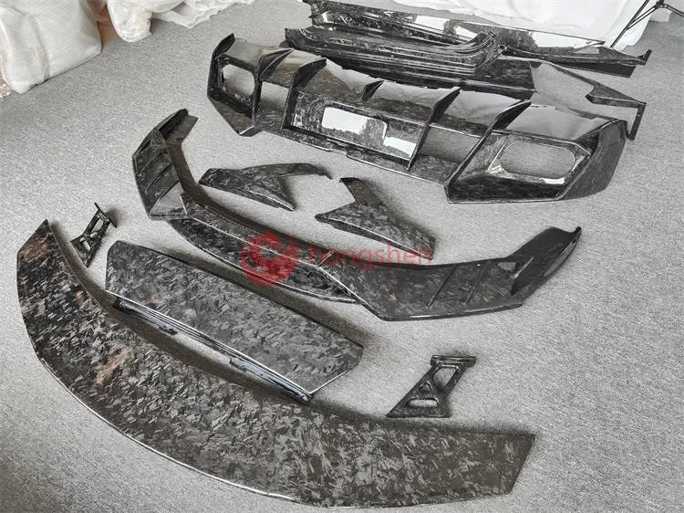 

Комплект кузова из кованого углеродного волокна M для Lamborghini Huracan LP610, новый стиль, передняя губа, боковая юбка, задний диффузор, основание, задний спойлер