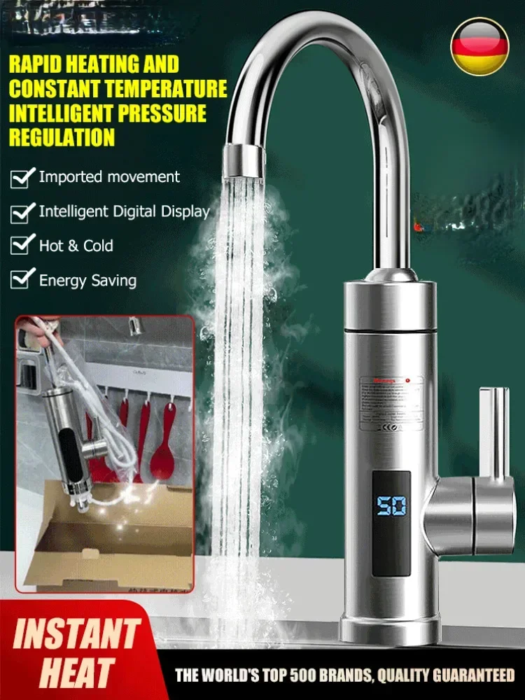 Instant Tankless Water Heater Electric Hot Water Faucet Kitchen Bathroom Tap Water tant Electric Tap Fast Heating Water Heater