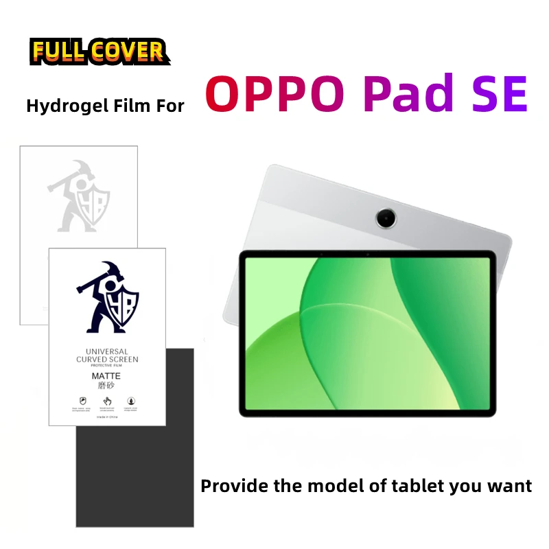 

2pcs Matte Tablets Hydrogel Film For OPPO Pad SE HD Screen Protector For OPPO Pad SE Anti Spy Protective Film
