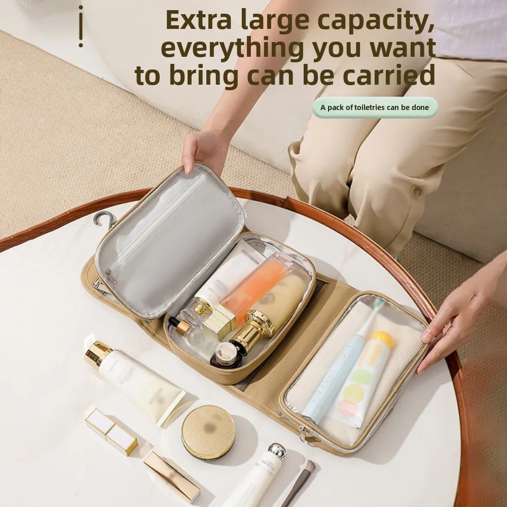 

Large Capacity Dry and Wet Separate Toiletries Bag Detachable Foldable Large Cosmetic Bag Skincare Storage Waterproof Travel Bag