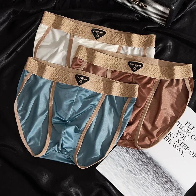 4PCS Men's Briefs 2026 New Light Luxury Personalized Summer Thin Comfortable Breathable Mid-waist