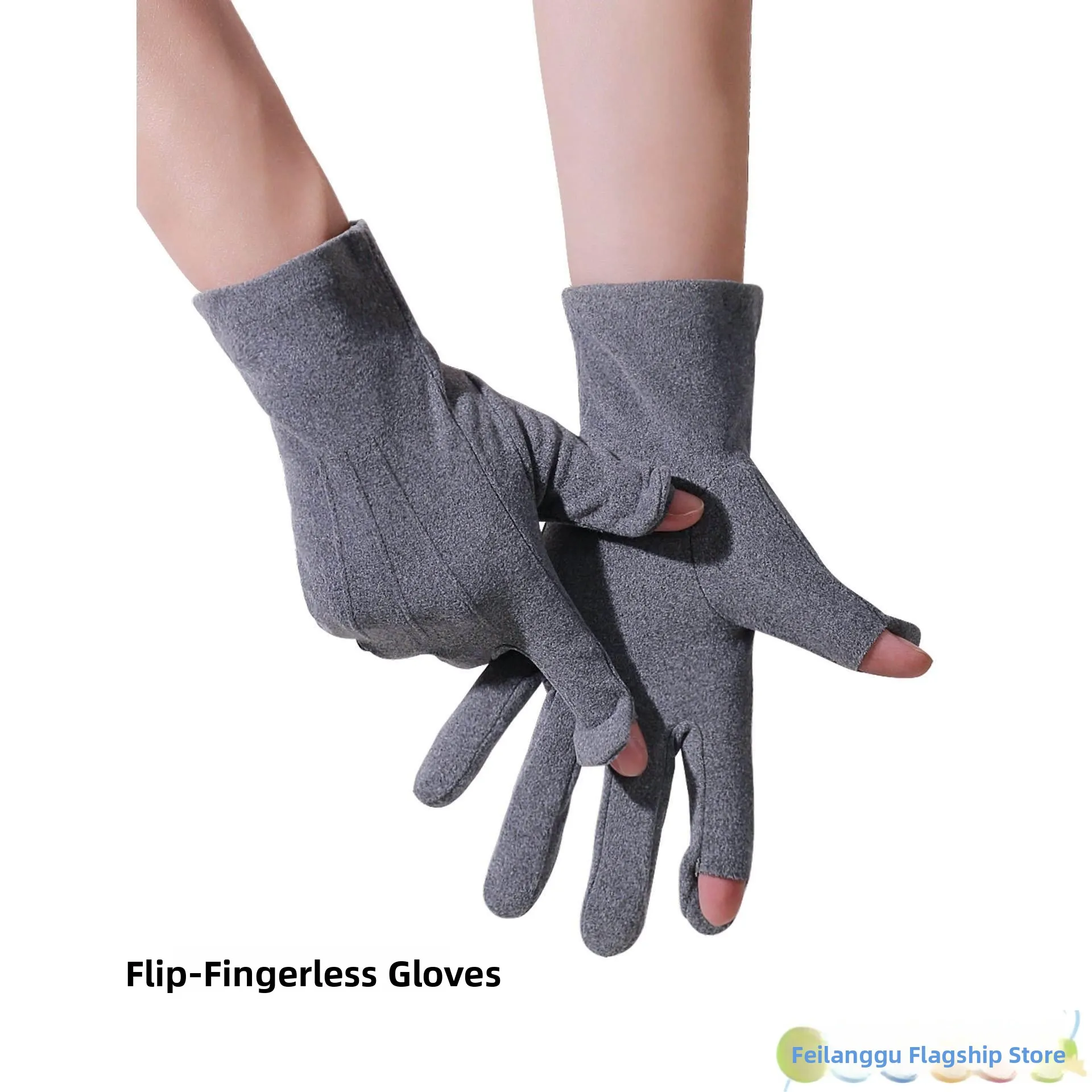 

Warm Fce Lined Touchscreen Winter Gloves Men's Flip Cover Thin Sle Windproof Single Layer Skiing Outdoor Cam Travel