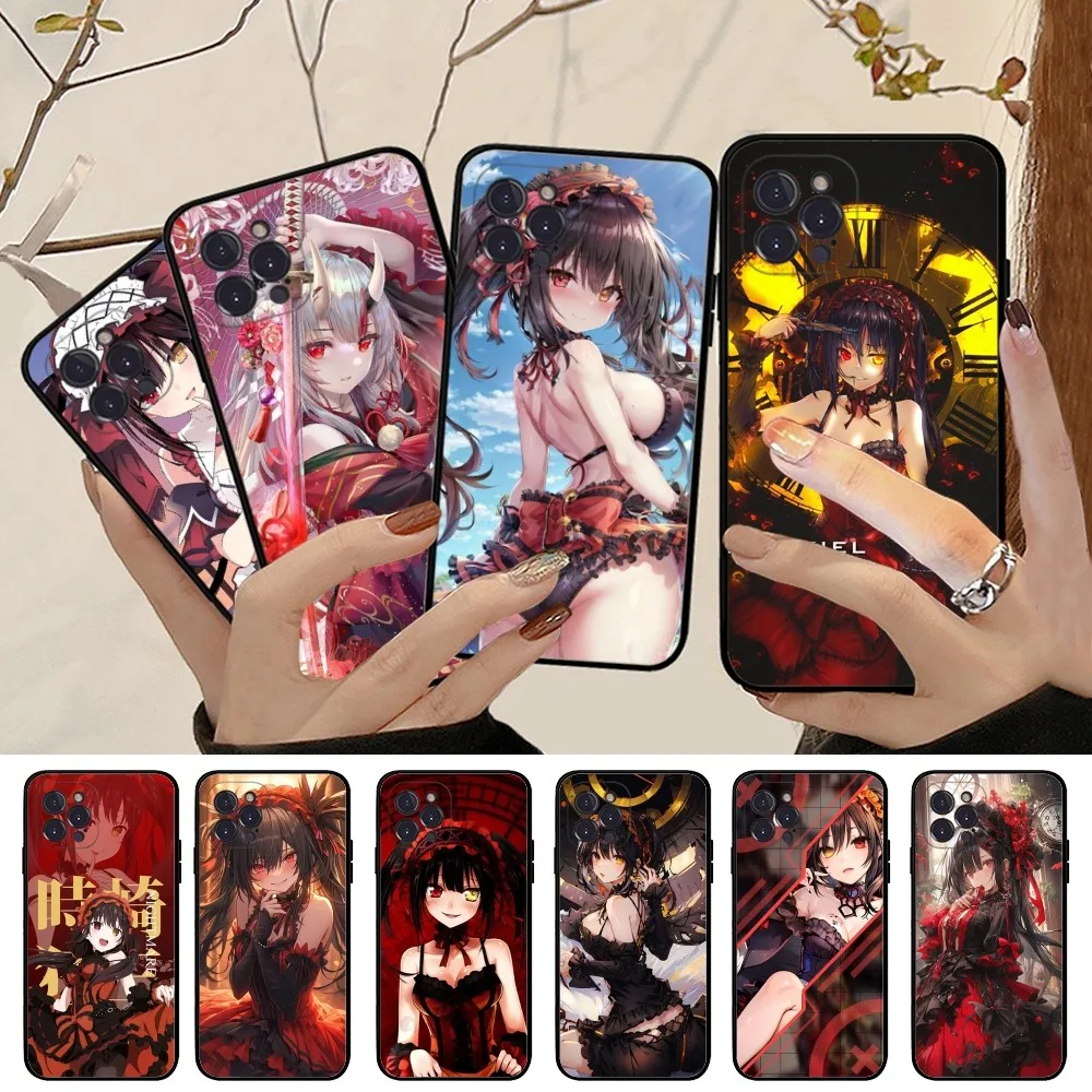 Tokisaki Kurumi Phone Case Silicone Soft for iphone 15 14 13 12 11 Pro Mini XS MAX 8 7 6 Plus X XS XR Cover