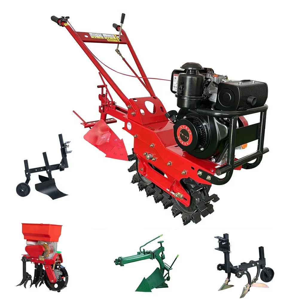 Air-cooled Garden Mini Tiller Crawler Cultivator Multifunctional High Productivity