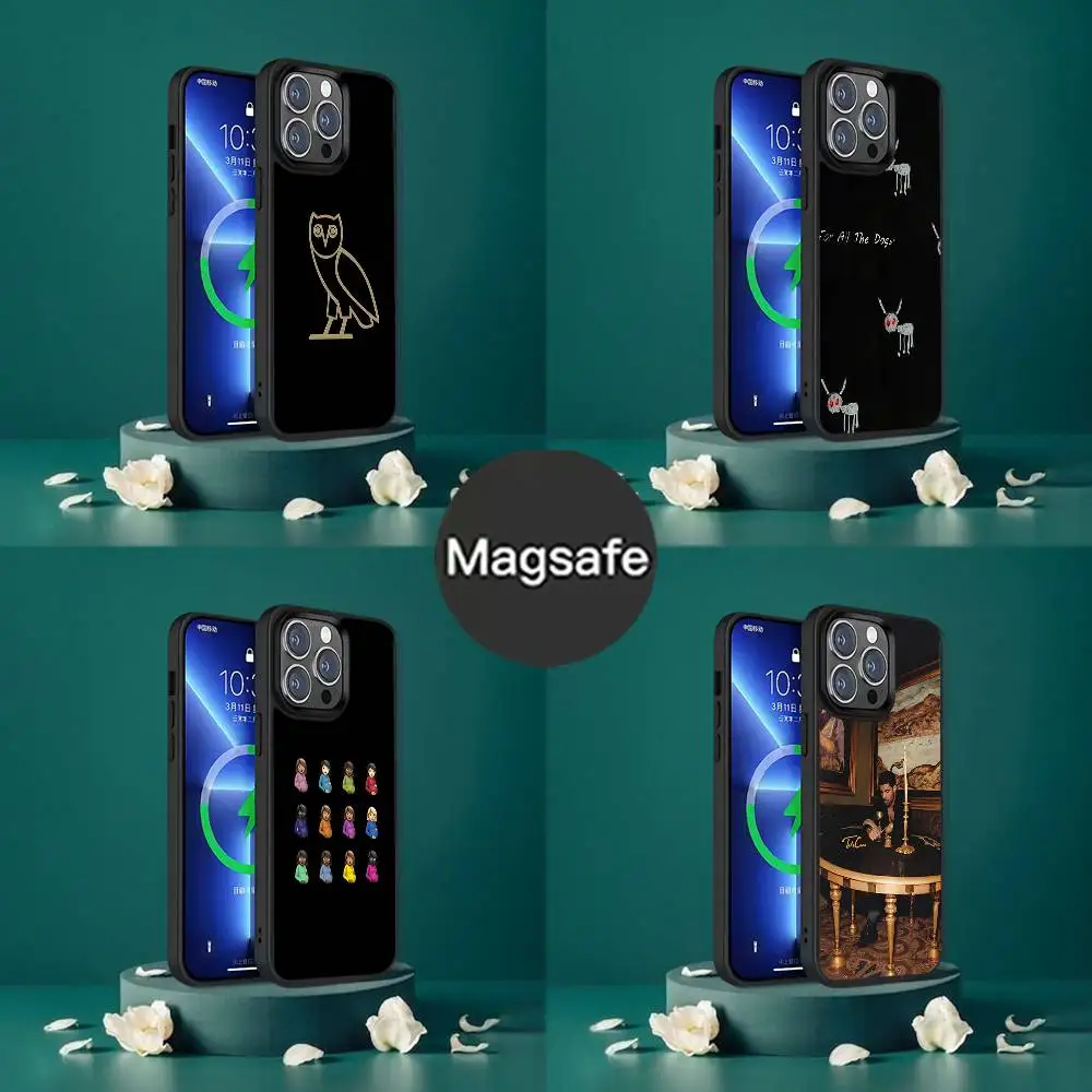 Funda de teléfono Rapper D-Drake para iPhone 17,16,15,14,13,12,11,Pro,Max,Plus,Mini,SE4,E, carga inalámbrica Magsafe magnética
