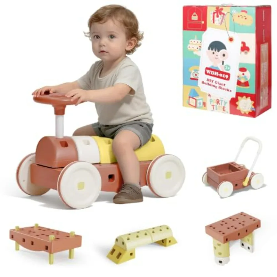 41PCS DIY Big Building Blocks for 3+ Year Old Jumbo Montessori STEM Toys Stacking Blocks, Toddler Developmental Play Toy Set, B