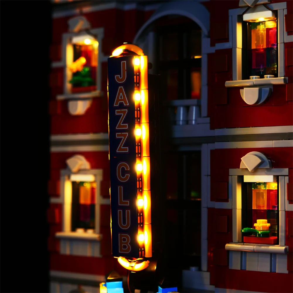 Street Lighting Set For 10312 Modular Buildings Jazz Club Pizzeria Not Incldue Building Block(Only Led Light Kit)