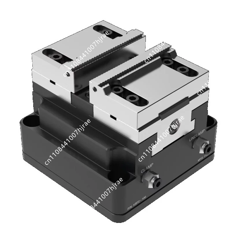 KSP2-75 + YZL-75 Pneumatic Self Centering Air Vise Workholding Clamp For 5 Axis Rotary CNC Machining Equipment Center