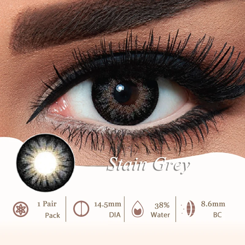 VisualClick Natural Color Lens Eyes 1Pair Colored Contact Lenses for Eyes Big Eye Lenses Color Lenses Eye Contacts Beautiful Eye