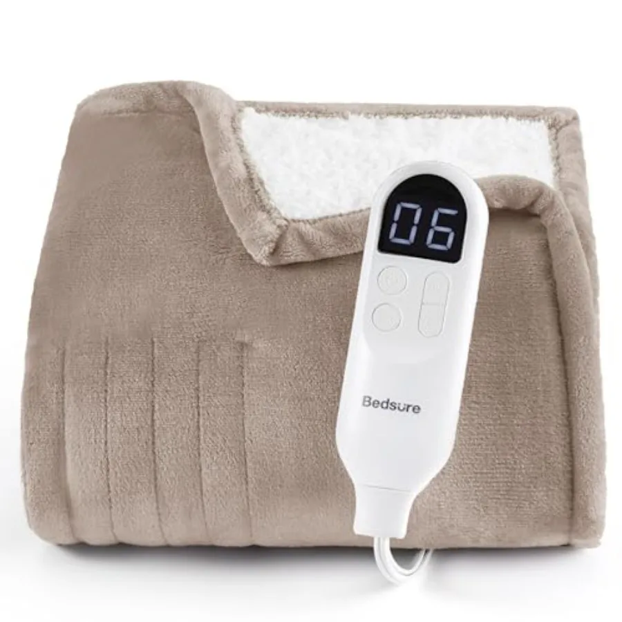 

Heated Blanket Blanket - Fast Heating Electric Blanket Soft Flannel with 6 Time Settings Up to 10H 6 Heating Settings Gifts for