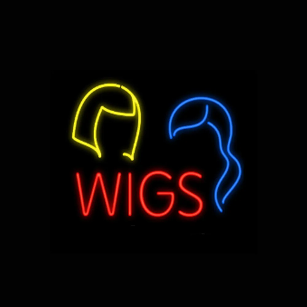 WIGS Neon Sign Light Women Beauty Makeup Custom Handmade Real Glass Tube Store Advertise Room Decor Display Lamp On Wall 19