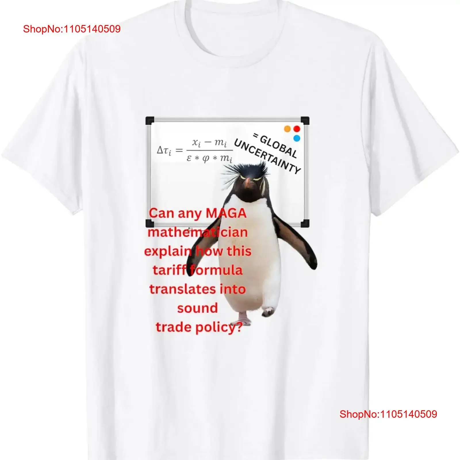 Tariff Formula Global Uncertainty T Shirt vintage Washed Breathable Unisex graphic Slightly streetwear designer clothes