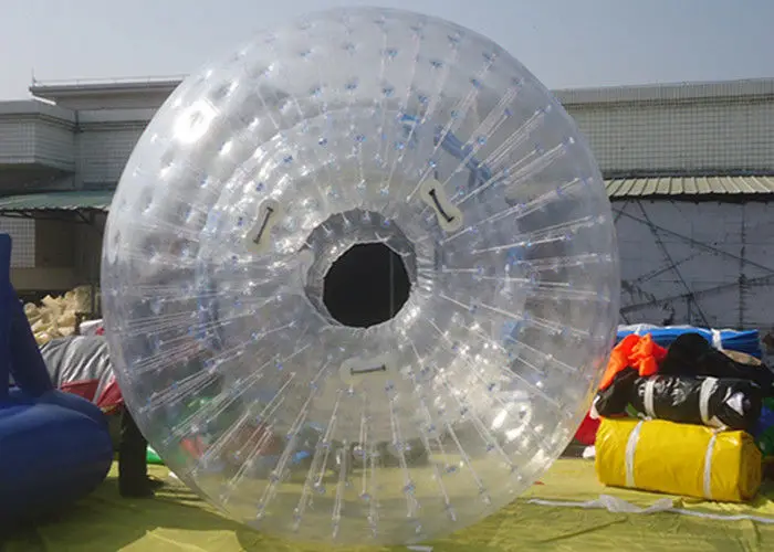 

Giant Inflatable Body Zorb Ball PVC Material 3M Hamster Ball People Roll Inside Water Roller With Safety Belt Clear Grass Ball