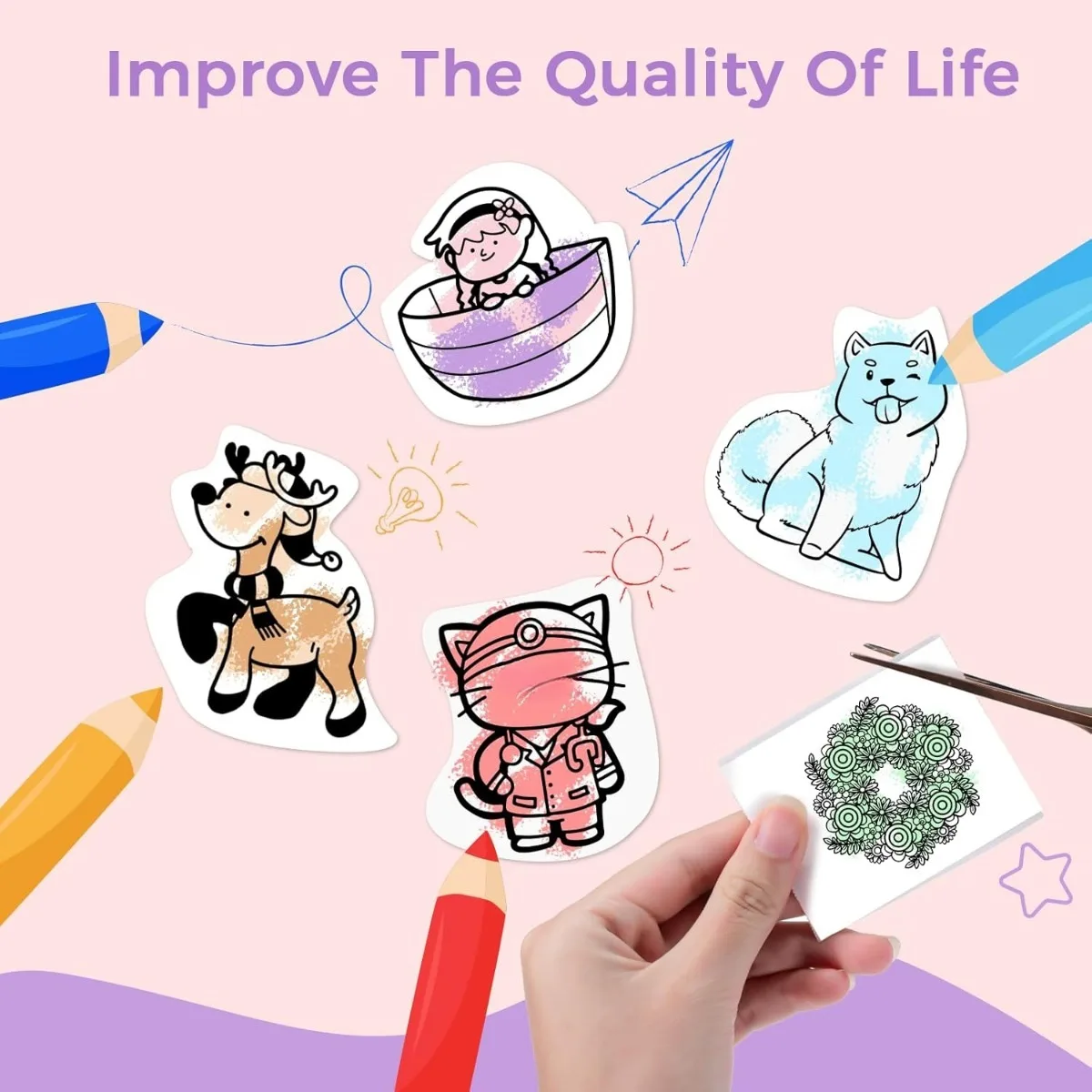 

T02 3 рулона красочные термонаклейки-самоклеящиеся/неклеящиеся для мини-принтеров, журналов, учебных заметок, подарков своими руками, поделок для вечеринок