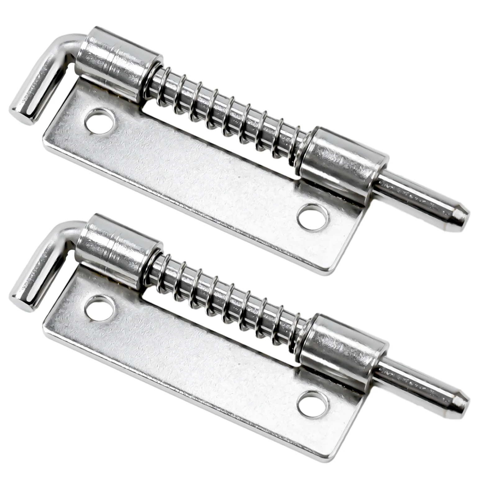 2pcs Spring Loaded Latch Pin 304 Stainless Steel Left/Right Window Cabinet Hinges Security Door Bolt Latch Hardware Accessory