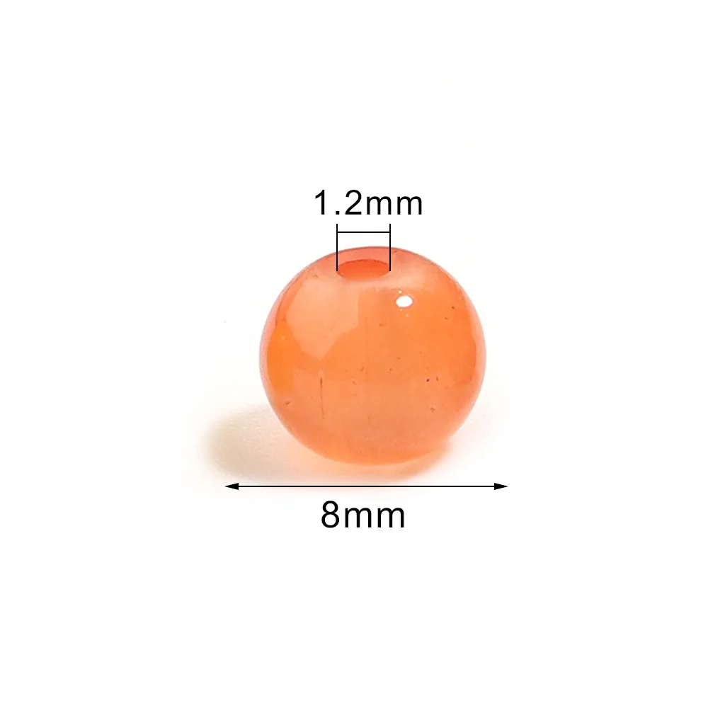 60pcs/lot 8mm Solid Color Glass Beads Loose Spacer Round Charms Beads For Jewelry Making DIY Fashion Bracelet Necklace Wholesale