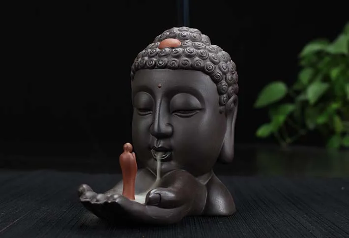 Buddhism Nourishing heart ART HOME efficacious bless family Safe CHAN DAO Ceramic Tathagata Sakyamuni Buddha statue