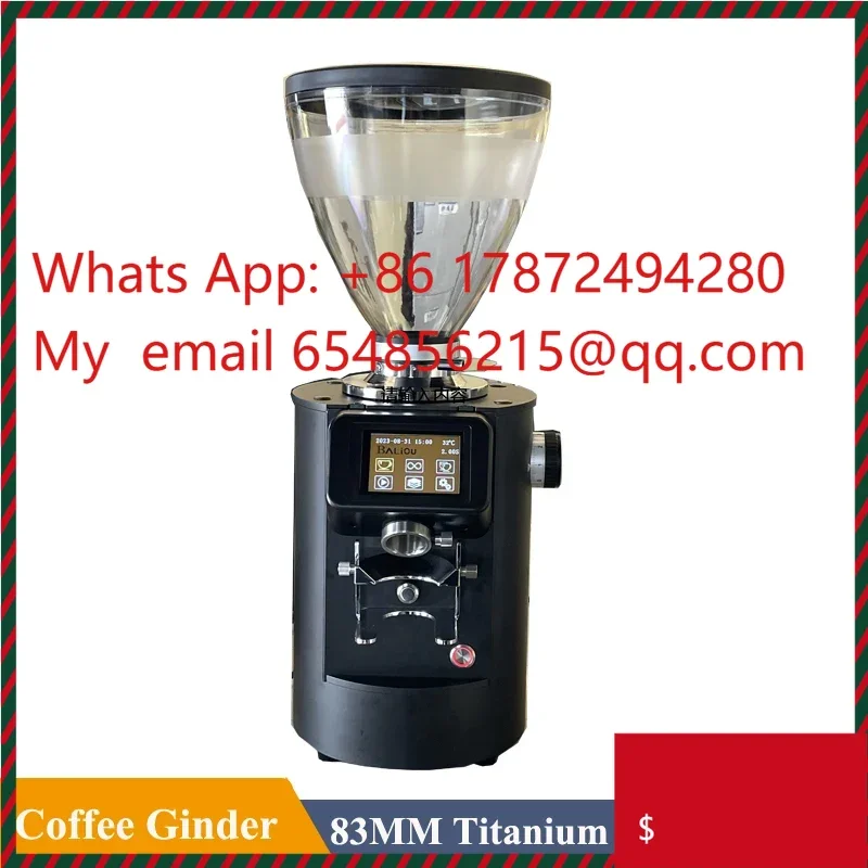

110 В/220 В 83 мм титановый сплав с плоскими жерновами, коммерческая кофемолка, электрическая кофемолка с цифровым управлением, кофемолки для эспрессо