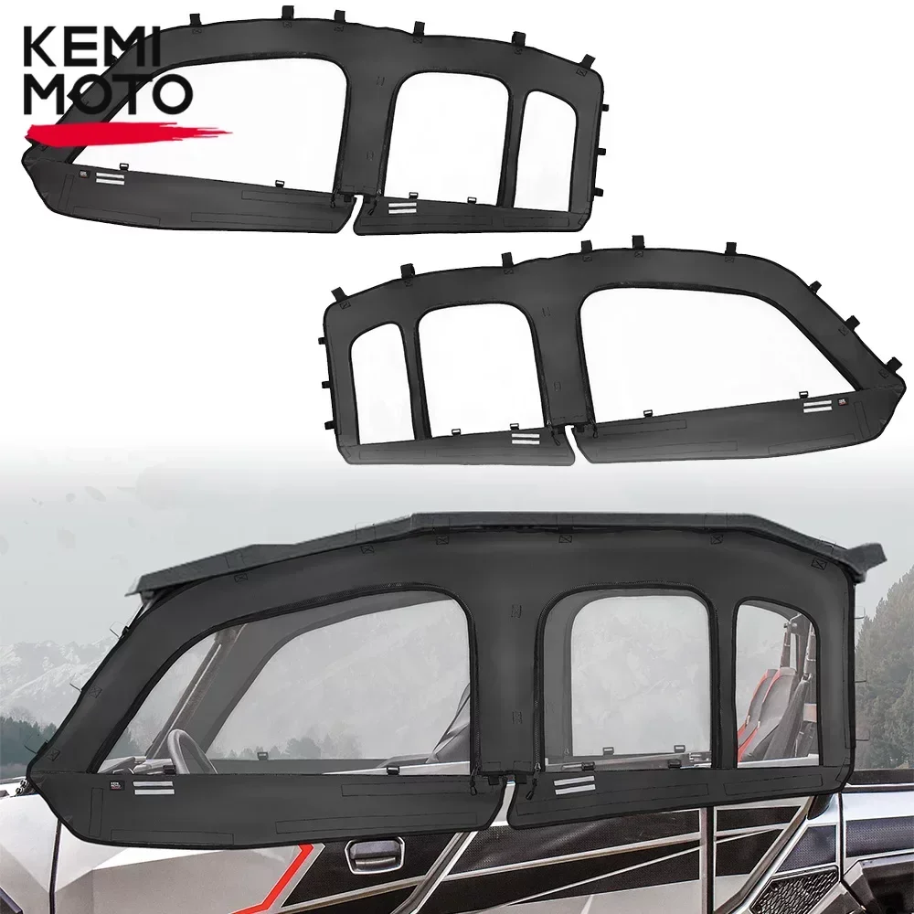 UTV Soft Cab Enclosures Upper Doors Compatible with Polaris General 4 1000 / XP 4 1000 2017-2023 2024 4-seater