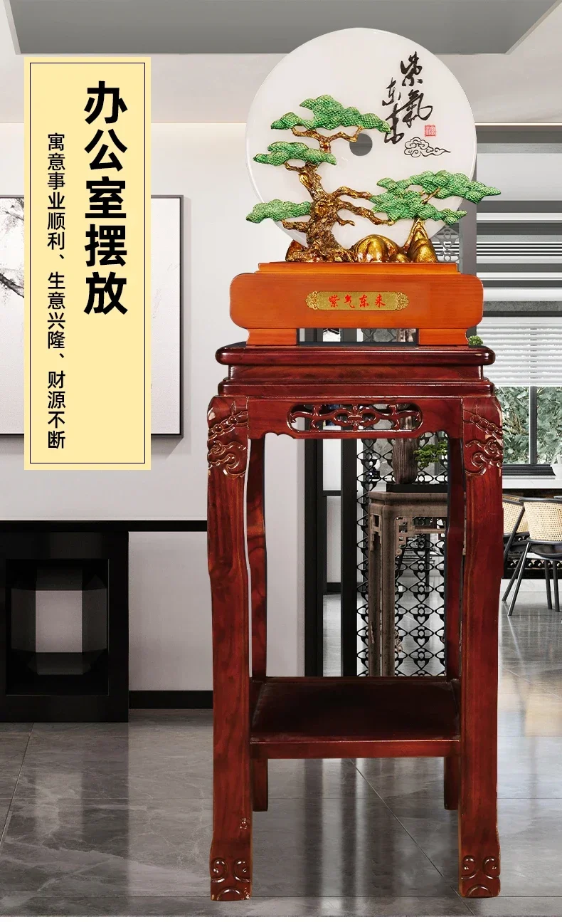 

XZ1Fortune Tree Ornament Office Lucky Hotel Lobby Floor Decoration, Opening Gift Jade Safety Buckle