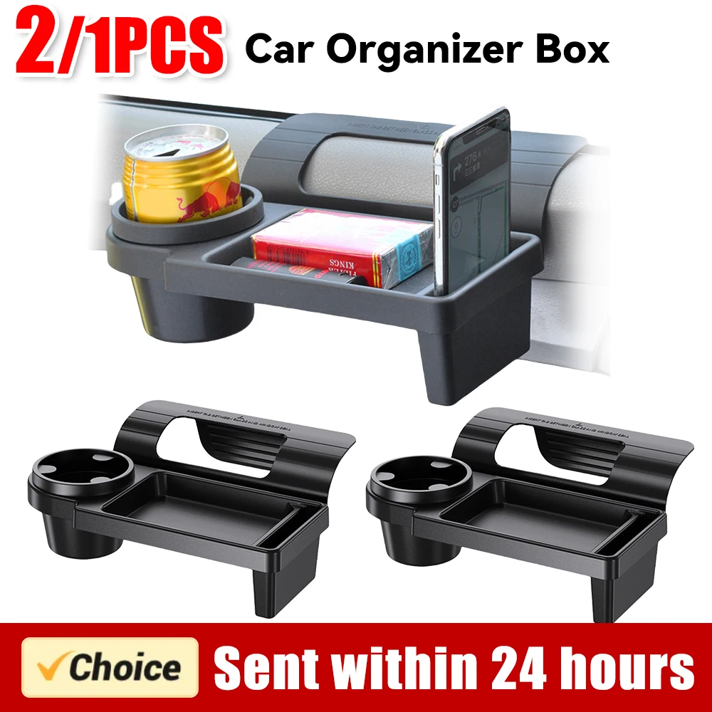 

Car Window Storage Rack with Cup Holder Wallet Keys Card Phone Holder Multifunctional Side Door Organizer Box Car Interior Parts