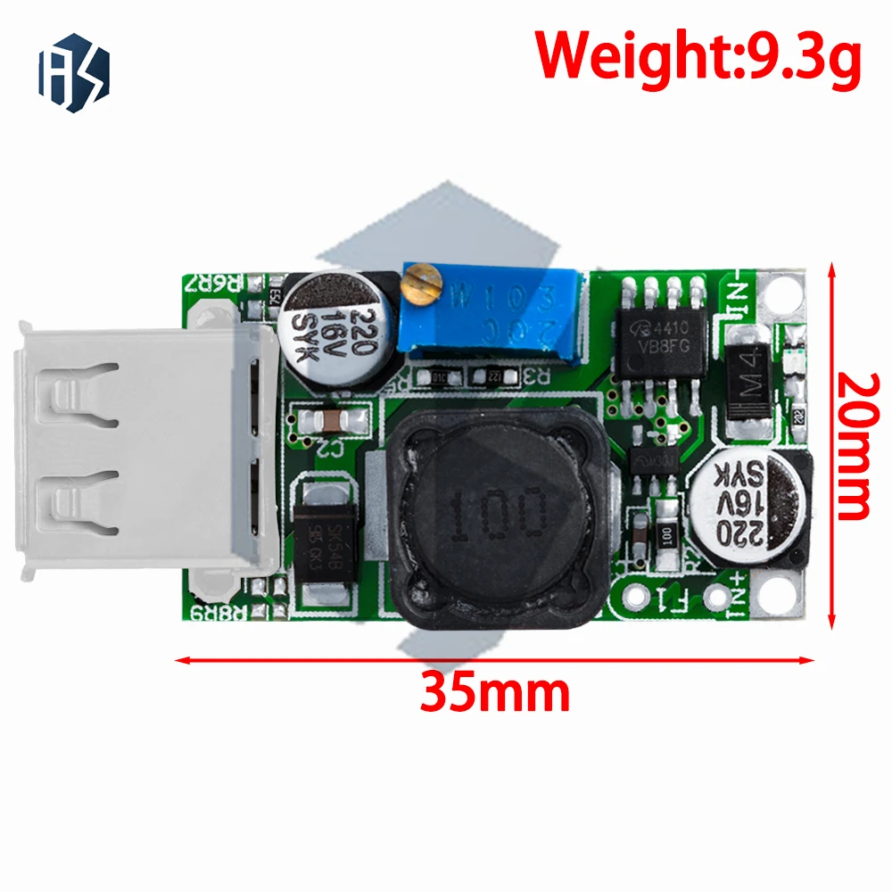 ‌3-5V Input to 9V 2A USB Boost Converter – Lithium Battery Step-Up Module with 90% Efficiency & Short-Circuit Protection for DIY