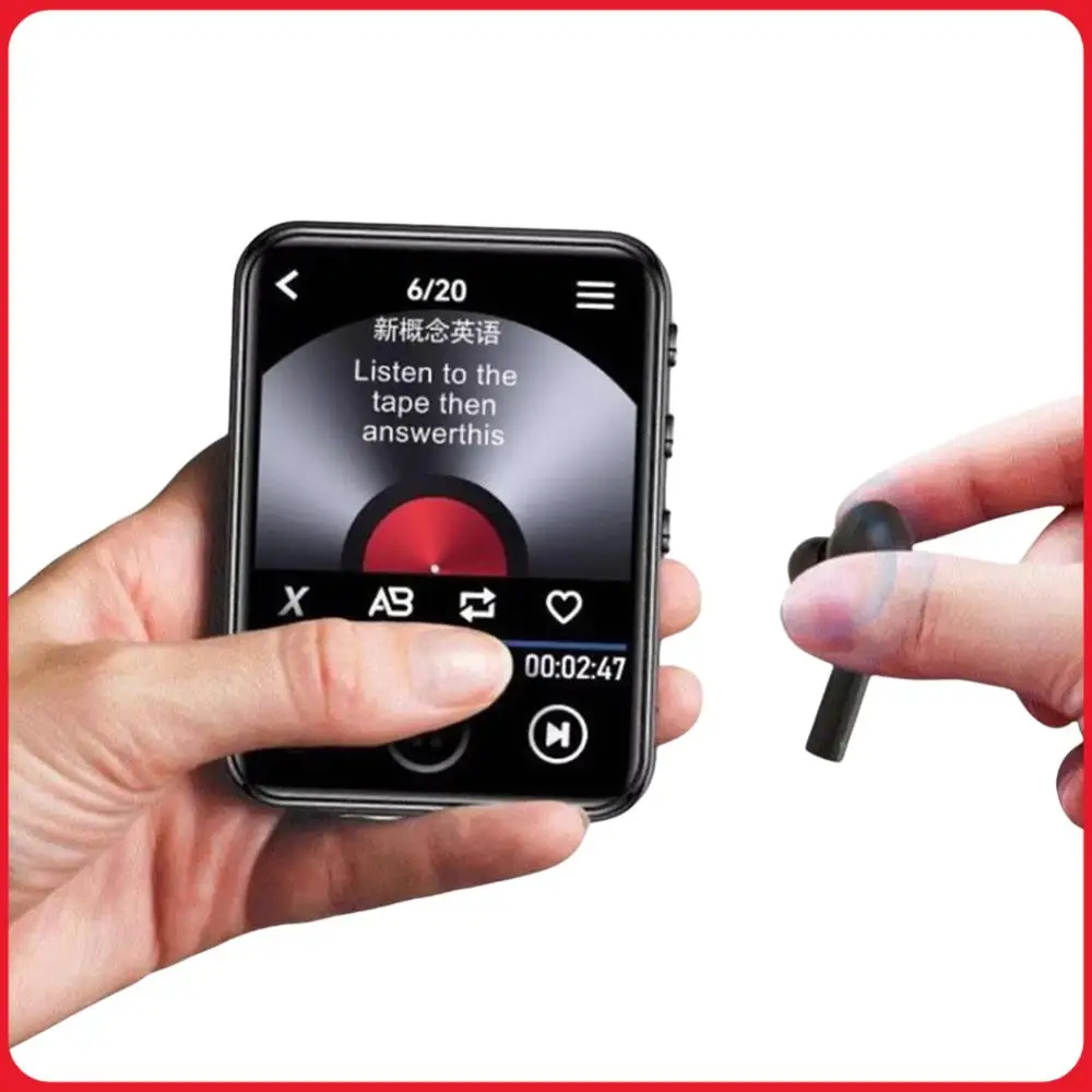 MP3 MP4 Player Full Touch Screen Lossless Music Player Bluetooth-Compatible HiFi MP4 Walkman with Speaker FM/E-book/Recorder