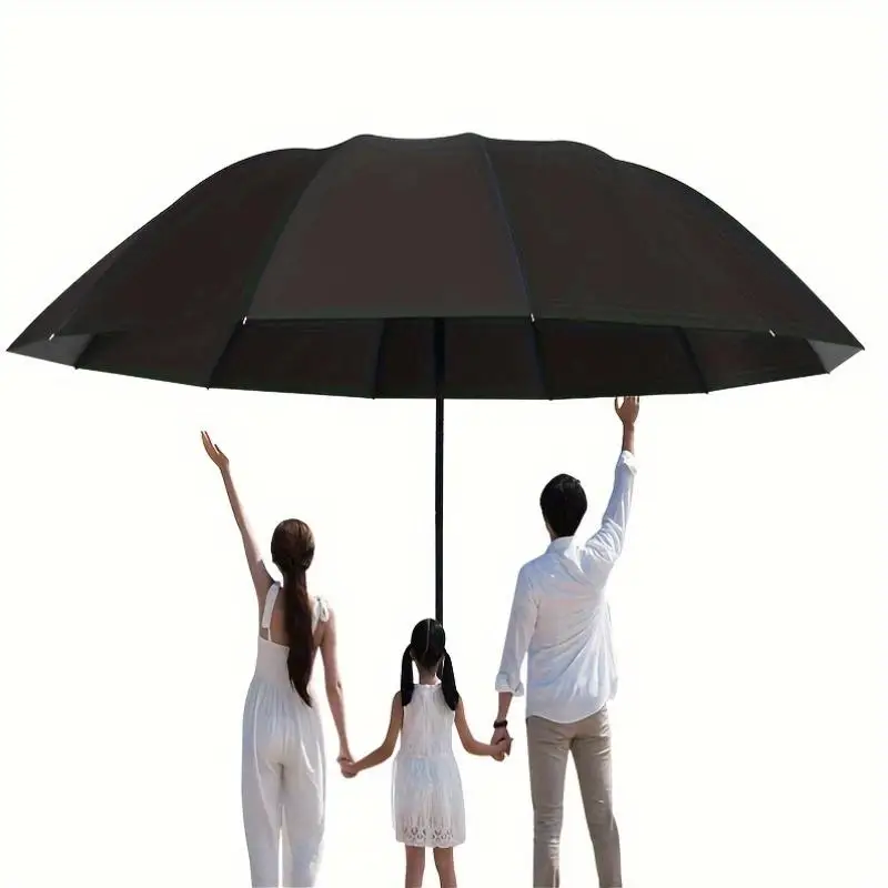 Extra großer faltbarer Regenschirm, 1 Stück tragbarer, winddichter, wasserdichter Regenschirm für Outdoor-Aktivitäten, modischer Regenschirm