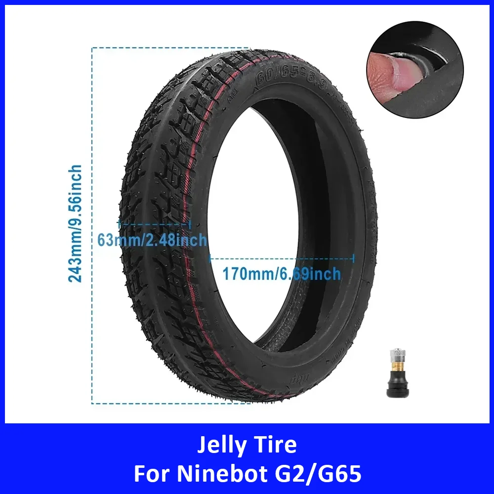 

10Inch Self-healing Tires for Ninebot G2 G65 Electric Scooter Accessories 60/65-6.9 Built-in Self-Healing Glue Vacuum Tyre Parts