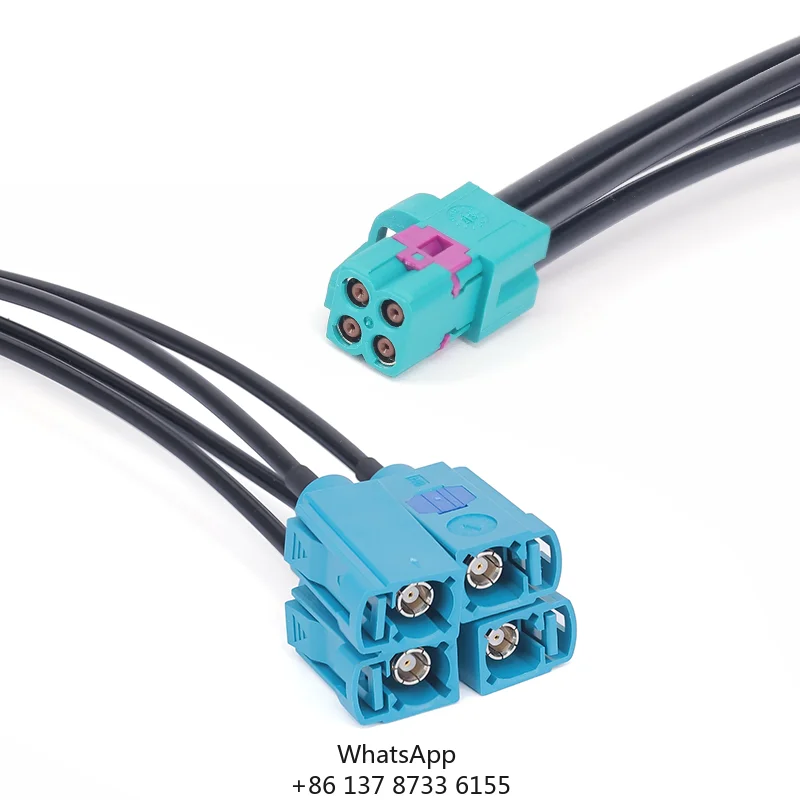 Gwave MINI-FAKRA Female FAKRA Female Cable (Model MINI-FAKRA-T1362) 50 Ohm Impedance Copper-clad Steel Conductor RG174LL DC-6GHz