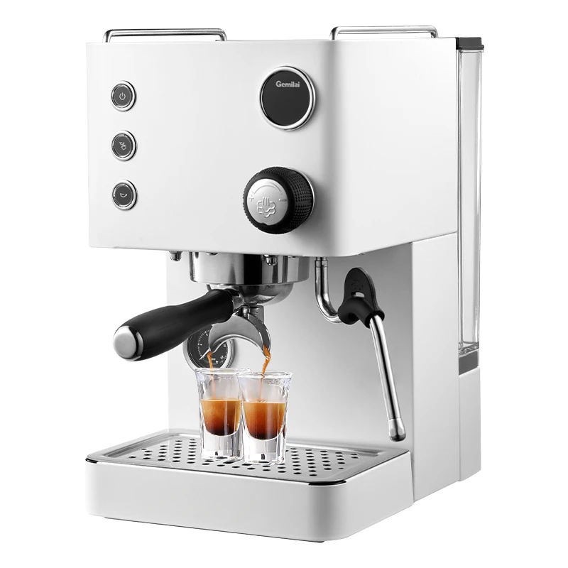 CRM3007L Luxury 2 in 1 with Milk Frother Small Professional Latte Cappuccino Espresso Coffee Maker Machine for Home Use