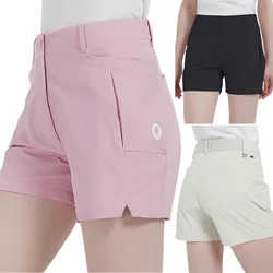 Pantalones cortos de senderismo para mujer, Shorts ligeros de secado rápido, transpirables, para Golf, prendas de vestir, con bolsillos y cremallera, para verano